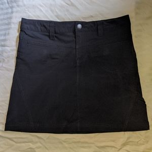 Athleta black soft denim mini skirt